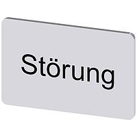 SIEMENS 3SU19000AD810AQ0 Labeling Plate, Stoerung INSCR. LABEL,SILV 17.5 X 27MM, STOERUNG