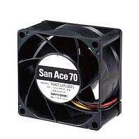 Sanyo Denki 9GA0712P1H001 Axial DC Axial Fan, 70x70x38mm, 12VDC, High Performance, Low Power, Tachometer, PWM