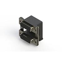 EDAC 662-015-364-000 Dual Port D-Sub Connectors Right-angle Dual Port D-Sub Connector