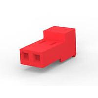 AMP Connectors - TE Connectivity 640433-2 Receptacle Housing CLOSED W/O TABS 2P Red 22 AWG