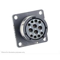 Eaton Souriau-Sunbank UTGX014E12S Receptacles Square flange receptacle, without backshell, with 12 female solder contacts, IP68/69K in unmated conditions