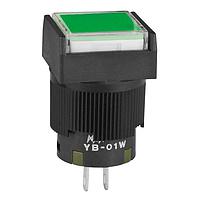 NKK Switches YB01WKW01-5F-JF Panel Mount Indicators / Switch Indicators SQ BSHG MNT PNL SEAL GRN LED CLR/GRN CAP