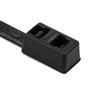 HellermannTyton 117-00018 Double-Headed Double-Head Cable Tie, 6.3" Long, 50lb Tensile Strength, PA66, Black, 100/pkg