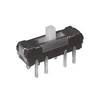 Nidec Components MHS132 Slide Switches 3 position ON - ON - ON function, 4 thru-hole terminals, side actuator