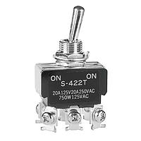 NKK Switches S422T Medium capacity standard size toggles DPDT ON-NONE-ON SCREW LUG