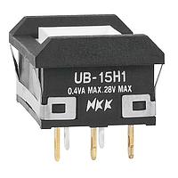 NKK Switches UB15NBKG015D Pushbutton Switches RECT W/BARIER ON(ON) AMBR LED SLDR NO CAP