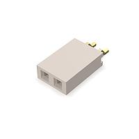 GCT (Global Connector Technology) BG300-02-A-L-A Sockets 2w, 2.54mm Pth Socket, SIL, SMT, Horiz, GF, LCP Natural, T+R