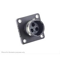 Eaton Souriau-Sunbank UTGX0103P Receptacles Square flange receptacle, without backshell, for 3 male contacts,  IP68/69K