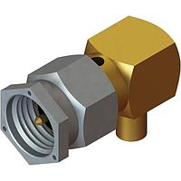Amphenol SV Microwave M39012/80B3001 RF MIL Spec Connectors SMA PLG R/A SLDR ON .085 S/R CBL