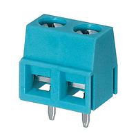 Same Sky (formerly CUI Devices) TB006-508-02BE Fixed Terminal Blocks Terminal block, screw type, 5.08 , horizontal, 2 poles, CUI Blue, slotted screw, PCB mount