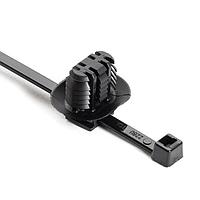 HellermannTyton 156-01640 Cable Tie Mounts 2-Piece Cable Tie/Fir Tree Mount, 8.0" Long, 917 mm Mounting Hole, 50lb, PA66HIRHSUV, Black, 3000/ctn