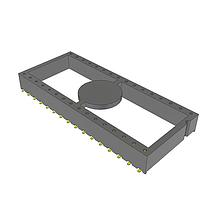 Samtec ICF-632-S-O-TR Open Frame .100" Surface Mount Screw Machine DIP Socket