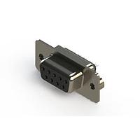 EDAC 628-009-222-542 Standard Card Edge Connectors 628 Series vertical D-Sub plug connector with 9 socket type contacts that have gold flash plating. The contacts have solder cup tails and the insulator is high temp' rated.The body is low profile metal and the flange is mounted with #4-40 UNC threade