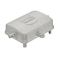 HARTING 19440100427 Hoods 10B INOX (Stainless Steel) Hood Top Entry, Double Lever, High Construction, M32