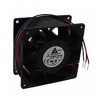 Delta Electronics, Inc. FFB0812UHE-F00 Tubeaxial DC Tubeaxial Fan, 80x38mm, 12VDC, Ball Bearing, 3-Lead Wires, Tachometer