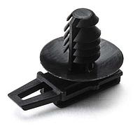 HellermannTyton 151-00785 Connector Clip Conn. Clip w/Fir Tree, 0.7 - 4.0 mm Panel Thick., 6.0 - 6.7 mm Hole Dia., PA66HIRHS, Black, 5000/box