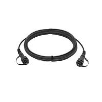 Megladon Manufacturing 1OOD8-0050M Fiber Optic Cable Assemblies SINGLEMODE ODVA IP Series LCUPC/LCUPC Duplex Indoor/Outdoor Patch Cord FTTA Black 6in/2mm Fanout, 50 Meter