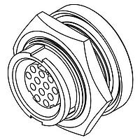 CONXALL W4281-12SG-300 Connectors MU WR PNL 12 #20 SKT PCT-SHRT