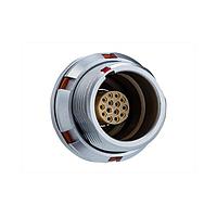 Amphenol LTW FLKD-08EEFS-GCP-001 Circular Push Pull Connectors FLOS, K Series D Size, Metal, 10A, 08 pins, Female Connector, Female Contact, Circular, Push Pull, Solder, Receptacle, Front Fastened, Panel Thickness 4, IP68