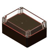 Serpac RB65P12C20B Watertight PLASTIC BOX WATERTIGHT ENCLOSURE CLEAR/BLACK (6.30 x 4.72 x 3.20 in)