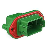 Amphenol SINE Systems AT04-12PC-PM11 Connectors 12 Pin Rcp Pnl Mnt C Self-Thread Green