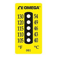 OMEGA TL-F-290-50 5 Dot Water Resistant Non-Reversible Temperature Label (330 °F)