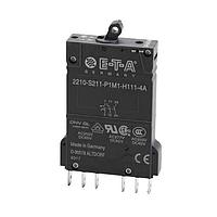 E-T-A Circuit Breakers 2210-S211-P1M1-Z141-8A Thermal-Magnetic 1077, 1P, PL, 277VAC/65VDC, M1, 1NC AUX INT and ON, 8A