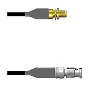 Amphenol Custom Cable Q-3000X000D120i RF Cable Assemblies SMA-SJB/HDBNC-SP LMR19 120I