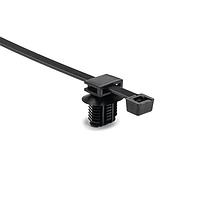 HellermannTyton 156-03096 Cable Ties with Mounts 2-Pc Cable Tie/Fir Tree Mount, Unassembled Set, 15"L, 9x17mm Hole, PA66HIRHSUV, Black, 2000/ctn