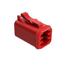 Amphenol SINE Systems AT06-6S-RD01RED Automotive Connectors 6-Way Plug, Female Connector with Reduced Diameter Seals (E-Seal), Red