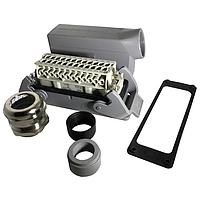 HARTING 10330240000 Connector Kits HAN 24B 24P+GRD METL SIDE ENTRY HOOD R/A