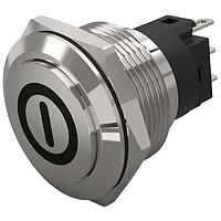 EAO 82-6161.2000.B001 Anti-Vandal 19 mm, Pushbutton, Stainless steel, flush/raised, Solderingterminal, Momentary, Silver Contacts