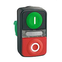 SCHNEIDER ZB5AW7L3741 Head PLASTIC ILLUM FLUSH 2 BTTN PILOT