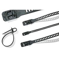 HellermannTyton 115-11269 - Cable Tie without Serration, 10.24" Long, Flexible TPU, Black, 50/pkg