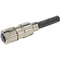 HARTING 21038212511 Headers & Wire Housings M12 A-code 4/5pin female shielded, crimp, slim design, straight, w/ crimp flange set 21010100017 (oe5.3mm)