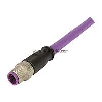 HARTING 21349000486010 Sensor Cables / Actuator Cables M12-B 4PIN MALE RA SINGLE END 1.0M PVC