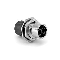 Amphenol SINE Systems RT07122PNHEC03 Connectors 4 (2+2) Position Jam Nut Receptacle, Male, Shell Size 12, Silicone Seal, and End Cap with Individual Wire Sealing