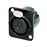 NEUTRIK NC10FD-LX-B Adapters Receptacle DLX series 10 pin female - solder - black/gold