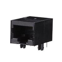 Kycon GSX-N-88-50 Modular 8P8C PCB R/A BLACK 50u