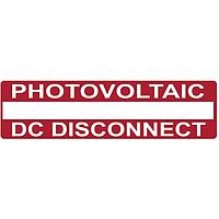 HellermannTyton 596-00651 Solar Label Solar Label, Printable, PHOTOVOLTAIC DC DISCONNECT, 3.75" x 1.0", PET, Red, 50/roll