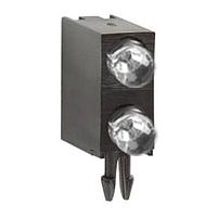 BIVAR H220CGDL-LP LED Circuit Board Indicators LED Assembly, Right Angle, 3mm LED, Bi-Level, 1 Station, Green, Diffused Lens, Low Current, with Locator Pin.