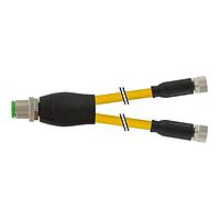 Murrelektronik 7000-40821-0300015 Sensor Cables / Actuator Cables M12 Y-distributor / M8 female 0, PUR 3x0.25 ye UL/CSA+drag chain 0,15m