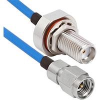 Amphenol SV Microwave MS292-085-FBSMA-060 RF Cable Assemblies 2.92mm STR M to SMA BKHD F 6"Cable