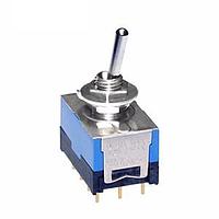 NKK Switches D22042P PCB Mount Miniature Toggles 4PDT ON-NONE-ON 0.4VA STRAIGHT