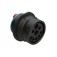 Amphenol SINE Systems AHDP04-24-91PR16-SRA Receptacles Size 24, 9 Position ISOBUS Receptacle, Pin, Reduced Diameter Seal, Smooth Ring Adapter (SRA). Note: Use (Size 8)  PN# AT60-204-08141-16 contacts for 6AWG/16mm  applications