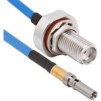 Amphenol SV Microwave MV67.3SMPS-085-MRSMA-120 RF Cable Assemblies VITA 67.3 SMPS to SMA R/A M 12"Cable