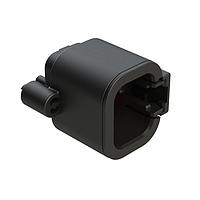 Amphenol SINE Systems ATP04-4P-BM01 Connectors 4 Position, PCB Receptacle, Pin, Board Mount, 180  Straight, Snap-Fit, Gold Contact Plated, No Potting, Black