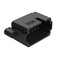 Amphenol SINE Systems AT04-18PD-BM14BK Connectors 18 Position, PCB Receptacle, Flangeless, Self-Threading, Keyed D, Nickel Plated Contacts Included, Potted, Black Body