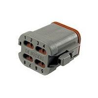 DEUTSCH - TE Connectivity DT06-08SA-E003 8-Way 8P PLUG, E003 MOD A Key, Grey