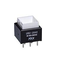 NKK Switches UB225SKW036F Pushbutton Switches DPDT ON(ON) GRN LED PC BODY ONLY 6A